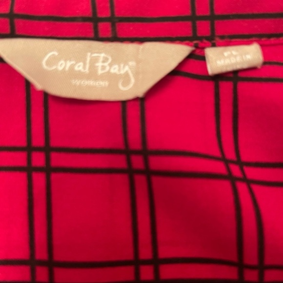 Coral Bay Red and black Checkered Top Size LP - Picture 5 of 7